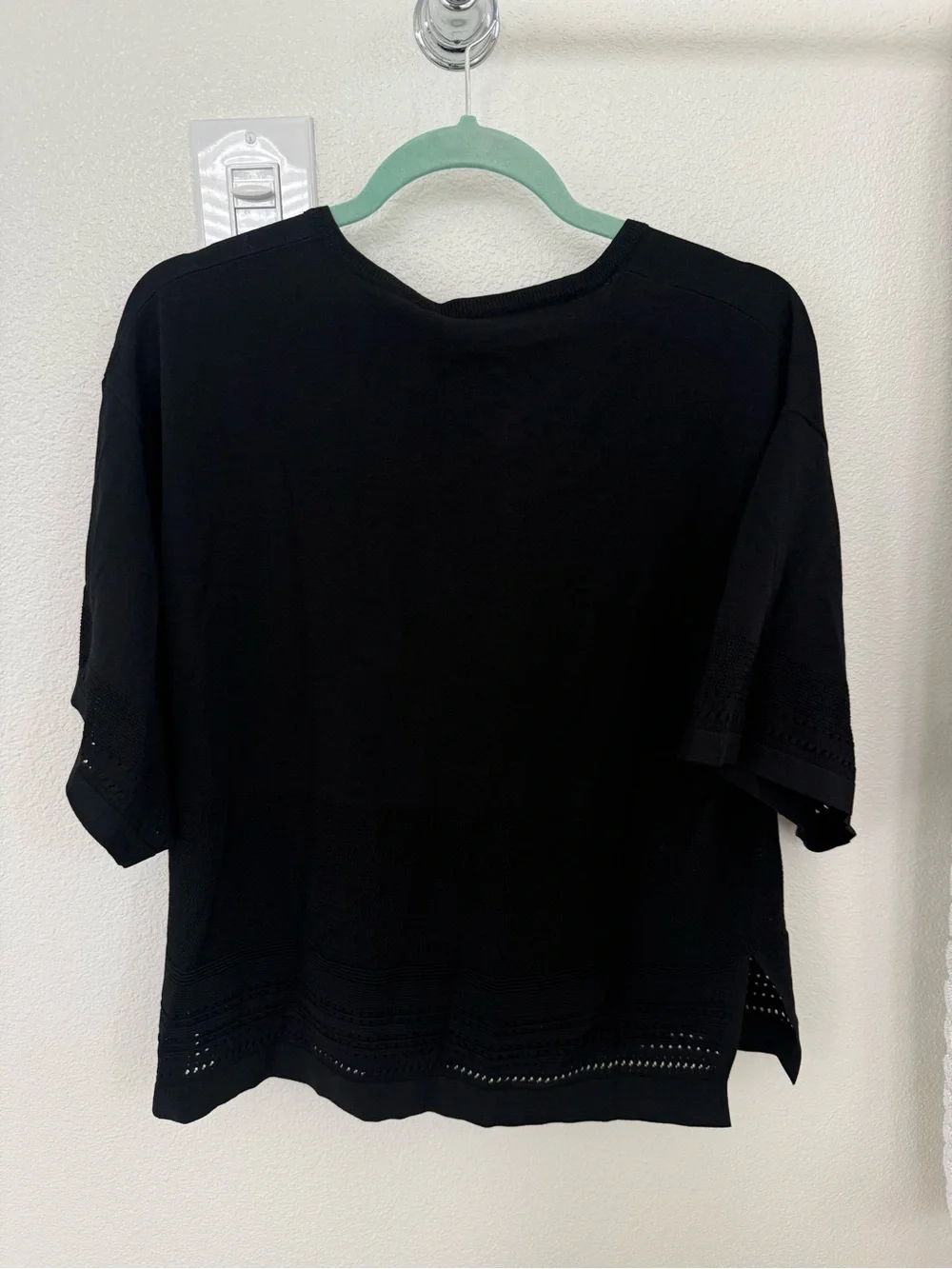 Pinko BNWT Black Short Sleeve Knit Top